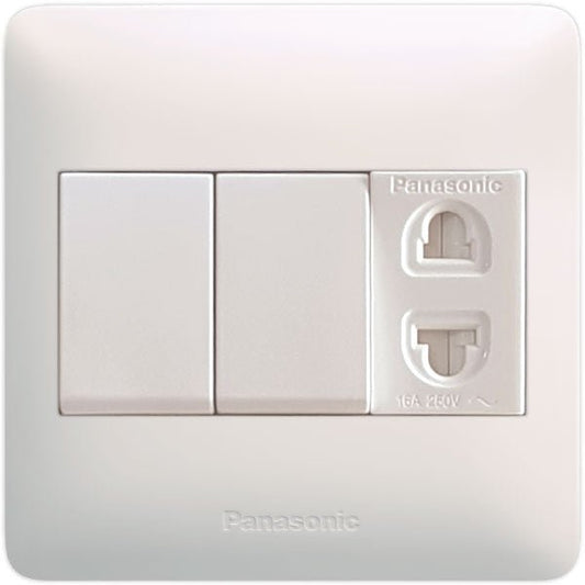 2 - Device One - Way Switch + 1 - Device Universal Socket - Ecolux - Light Switches