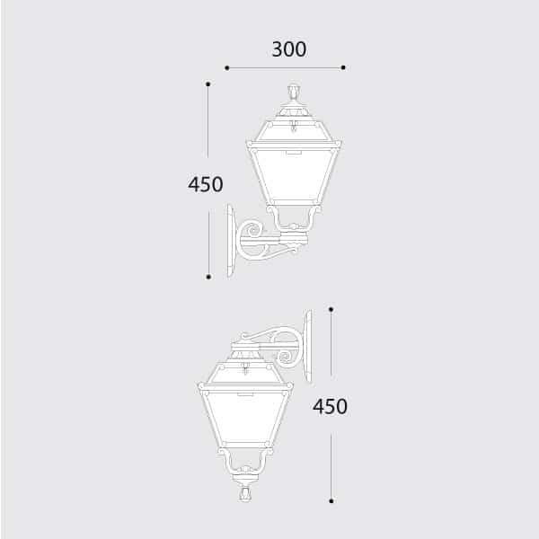 GOLIA Square Wall Light Dimensions