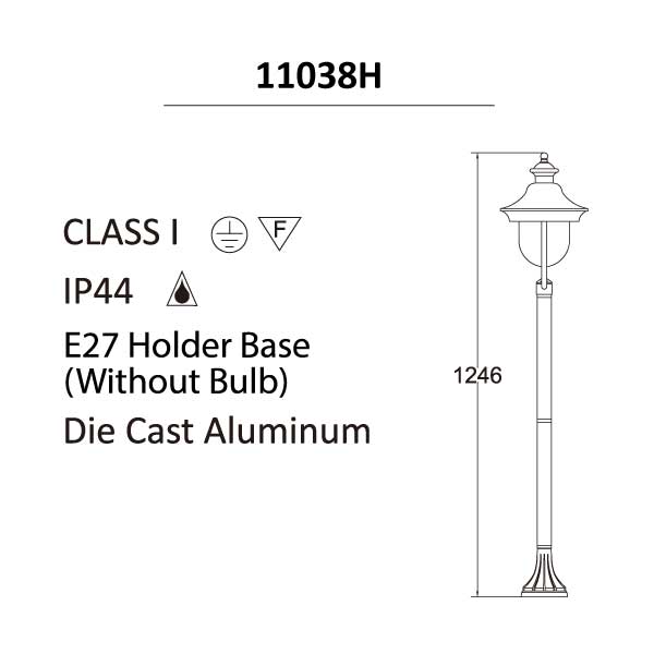 VERONA Bollard Light_11038H Bl Details
