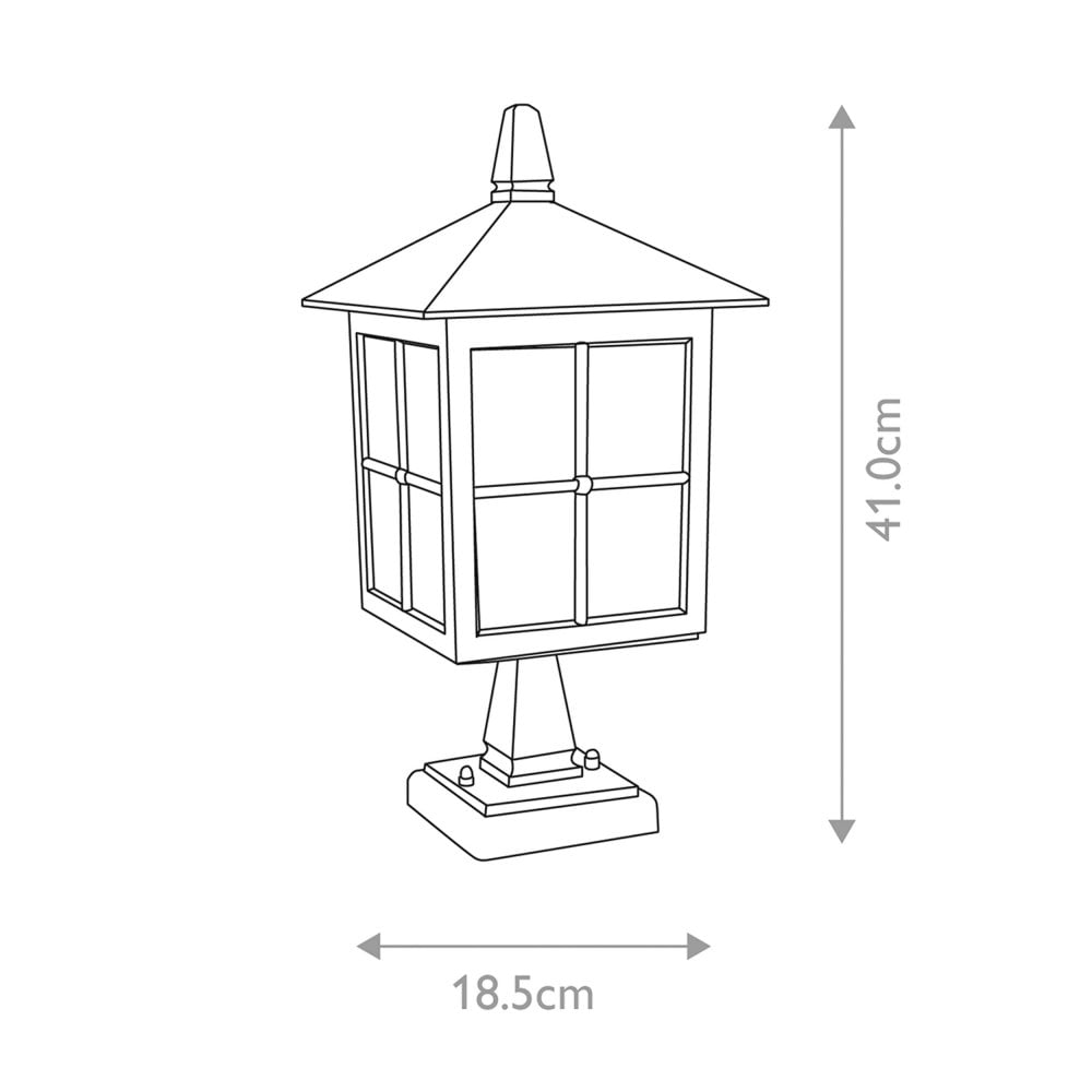 Pedestal Outdoor Lantern-1594 Bl Details