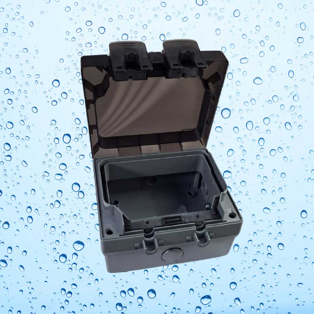 IP66 2G Weatherproof Cover open view