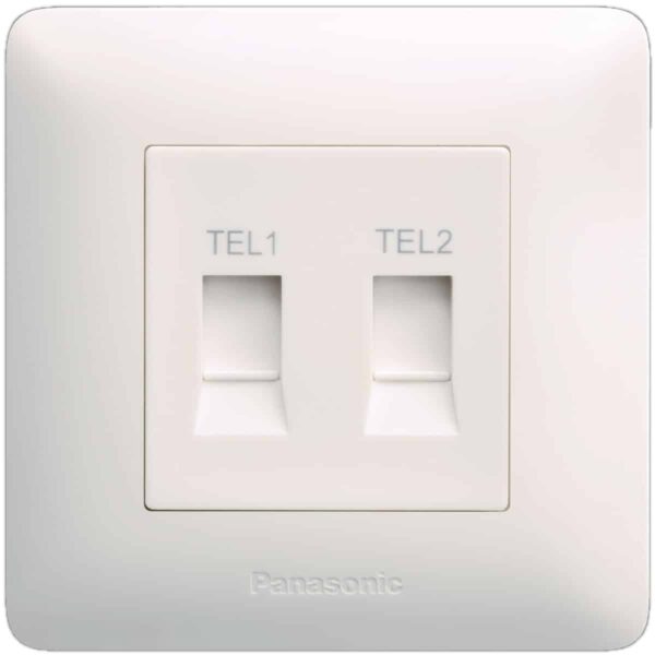 Panasonic 2G Telephone Socket-White