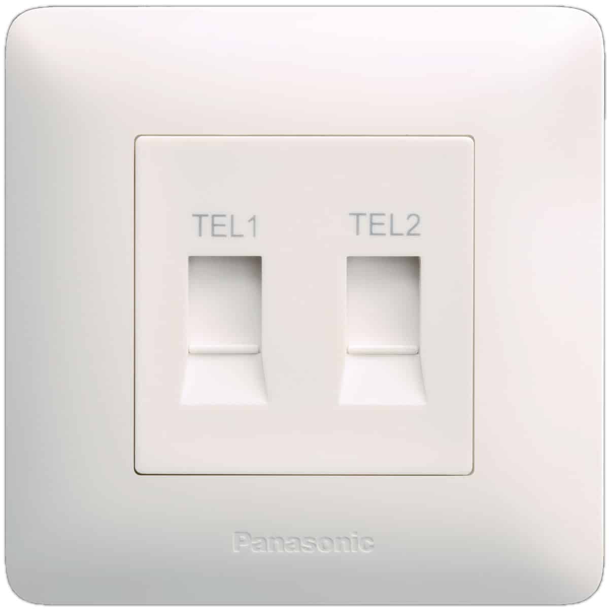 Panasonic 2G Telephone Socket-White
