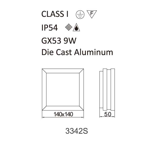 SEINE Outdoor Wall Light-3342S Details