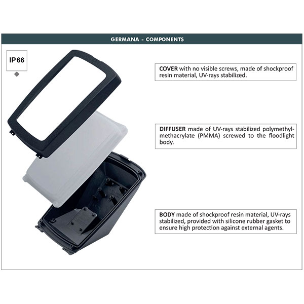 Germana Range Flood Light Drawing