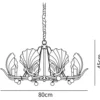 Modern Sea Shell Shaped Glass Chandelier-6011 Dimensions