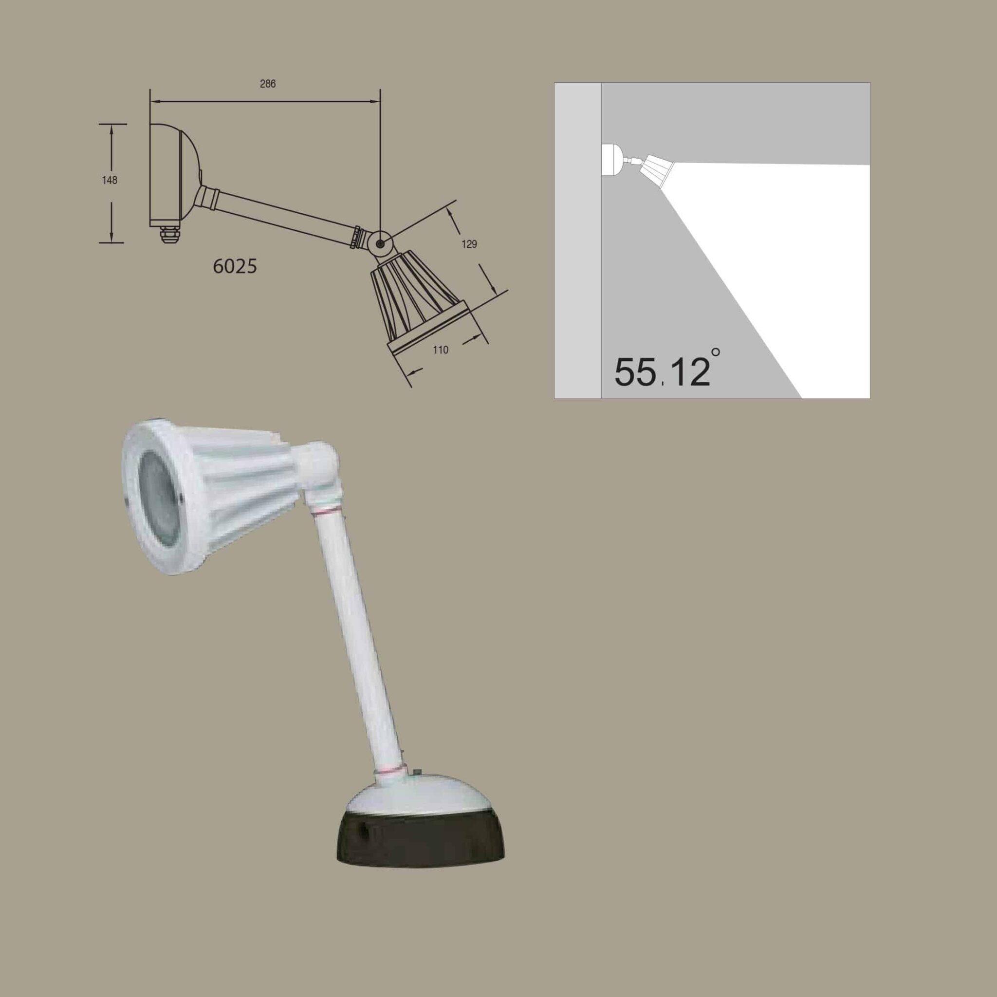 Spot Light-6025 Dimensions