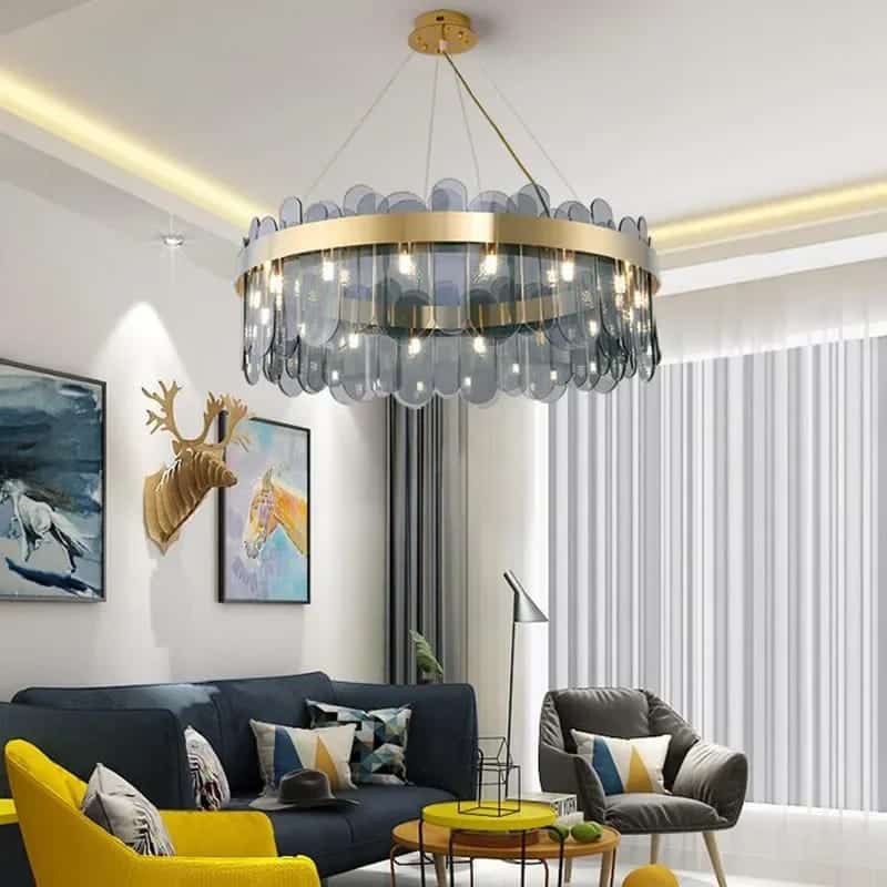 Modern Luxury Smoke Grey Glass Chandelier-6060