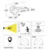 MINI Outdoor Wall Light with Sensor-6144S-1-PIR Technical Details