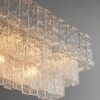 6315-12c-1-2 Modern Glass Chandelier Close View