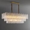 6315-12c-1-2 Modern Glass Chandelier Hanging with Cieling