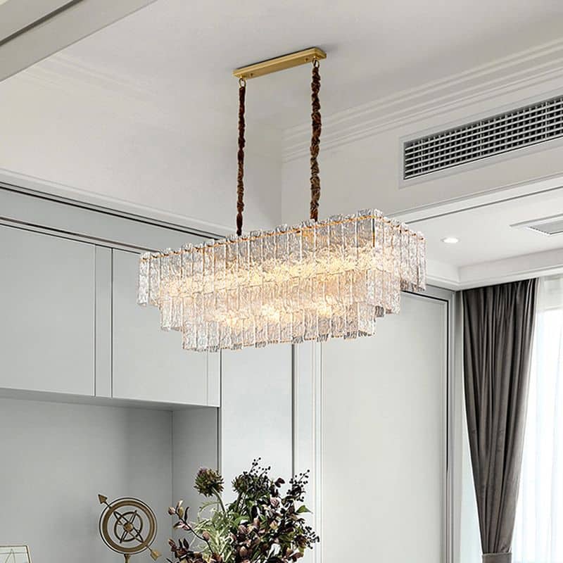 6315-12c-1-2 Modern Glass Chandelier