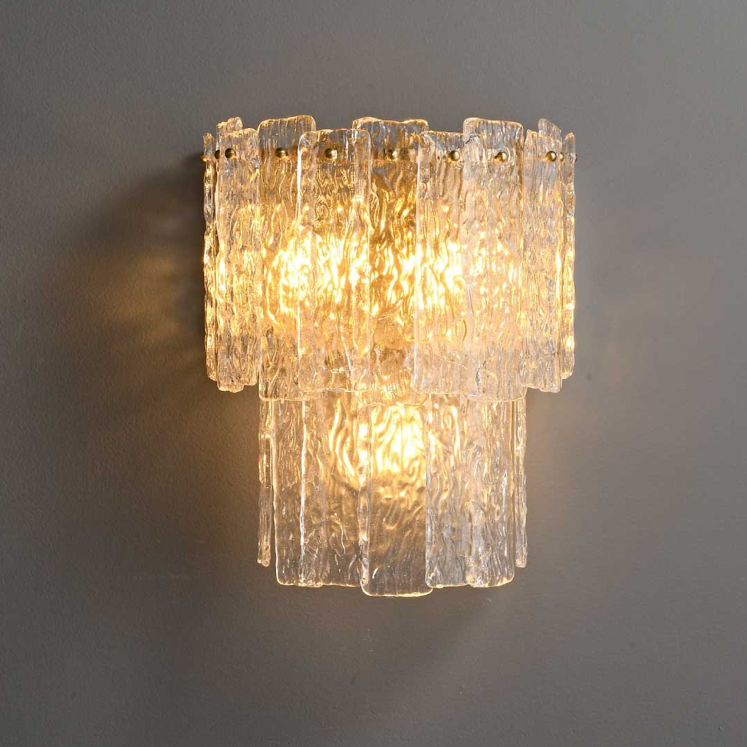 Modern ICECUBE Pattern Glass Wall Light-6315B