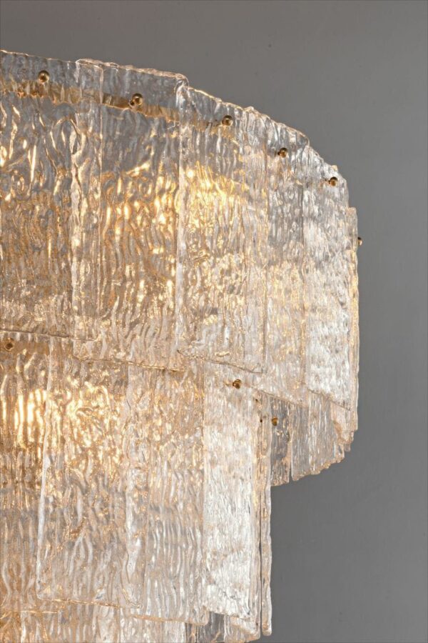 6315-6d Modern Rounded Glass Chandelier Crystals