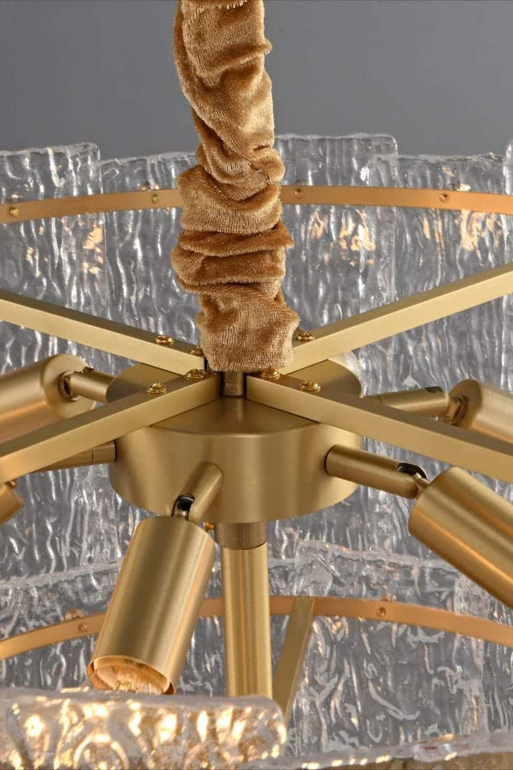 6315-6-2 Modern Glass Chandelier Structure view