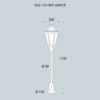 E26-151-000-AXM1r Rut Classical Bollard Light Dimensions