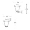 Roby Outdoor Wall Light Dimensions