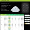 LED Downlight 9W 6500K drawing
