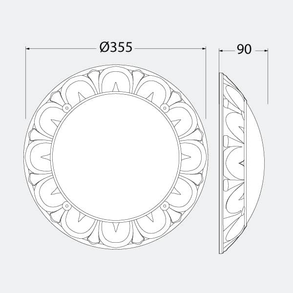 Rita Classical Round Bulkhead Dimensions