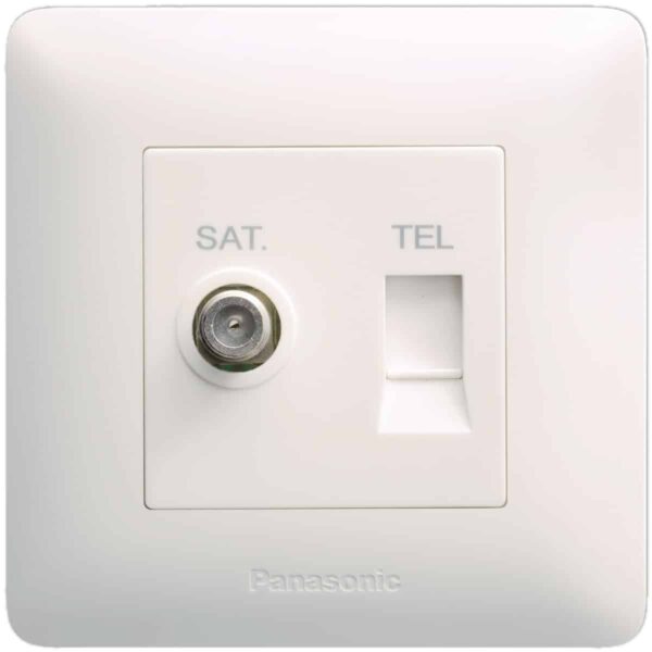 TV & Tel Socket-White