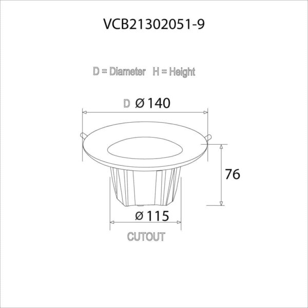 VCB21301031-9-SIZES Dimensions