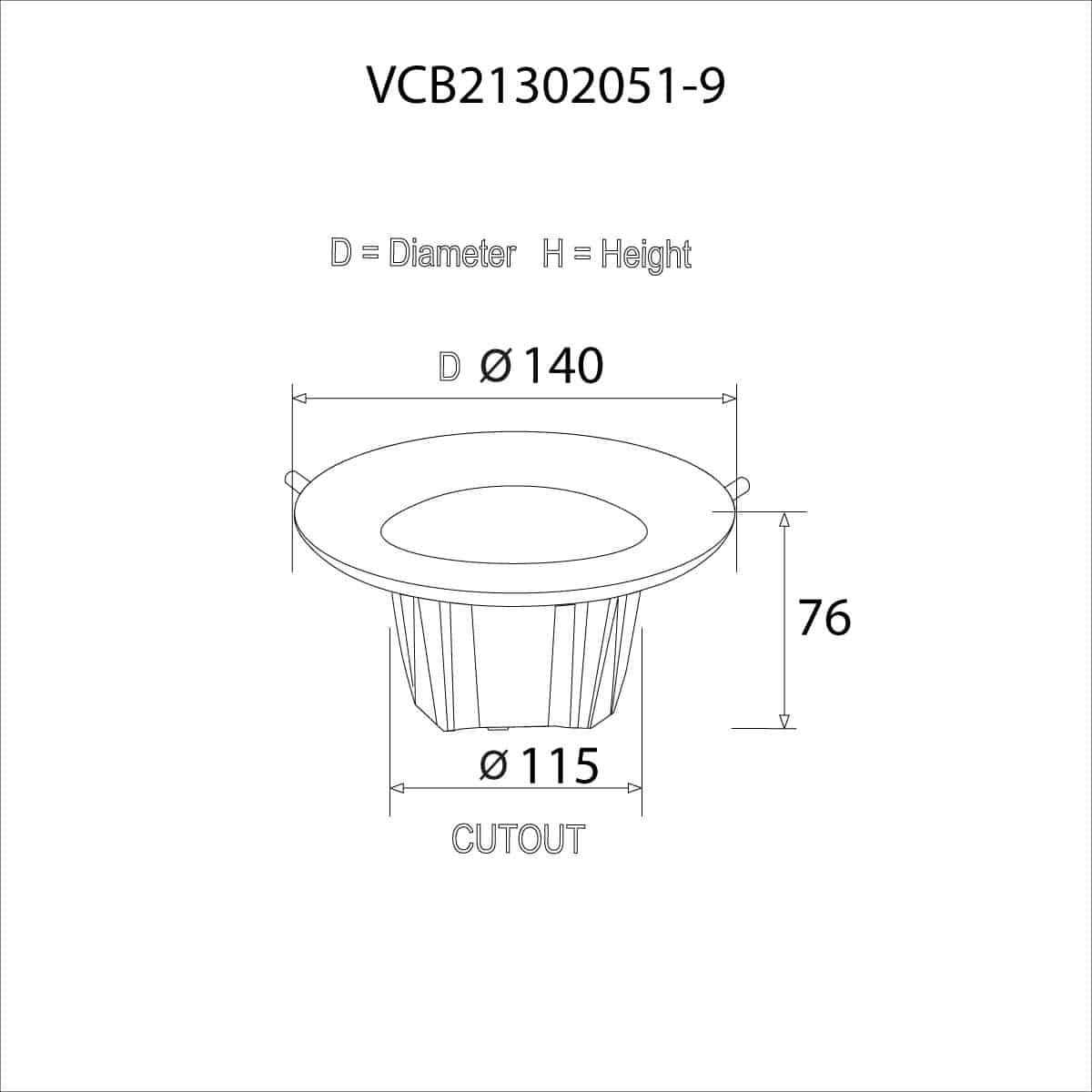 VCB21301031-9-SIZES Dimensions