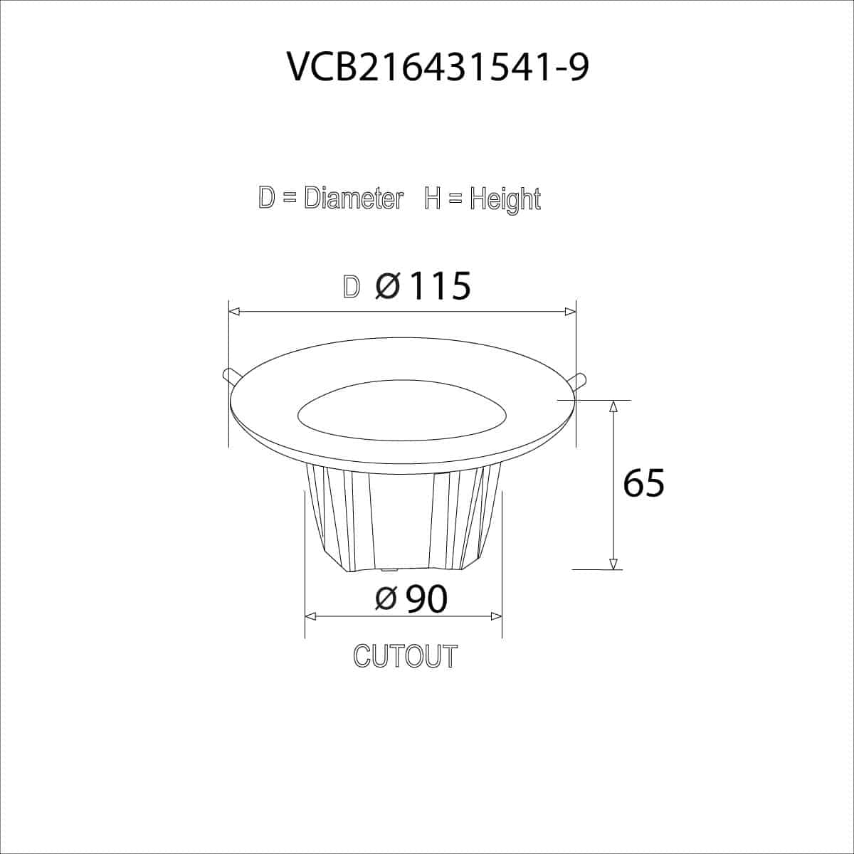 VCB216431541-9-SIZES Dimensions