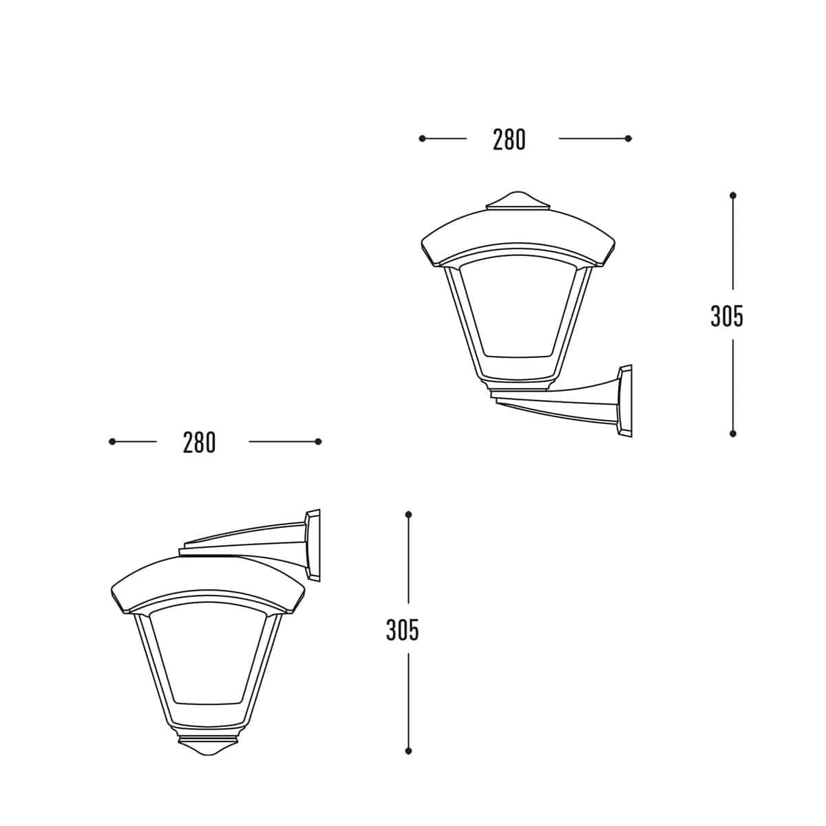 dario.jpg Nardo-Dario Wall Light Dimensions