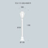 Anna Classical Bollard Light DImensions