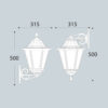 E26-131-000-AXe27 Bisso/Rut Hexagonal Wall Light in Classic Style Dimensions