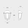 Fabio Half Wall Light Dimensions