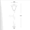 Giaffa Dario Bollard Light Dimensions