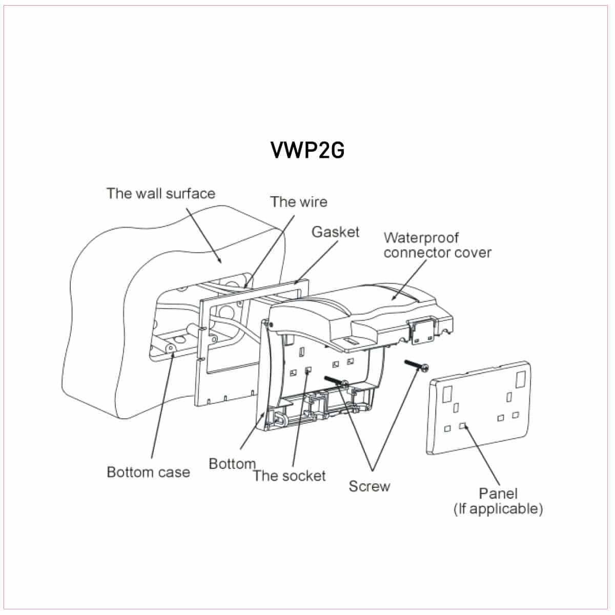 IP55 Weatherproof Cover 3x6 Inch size with Lock System Installation