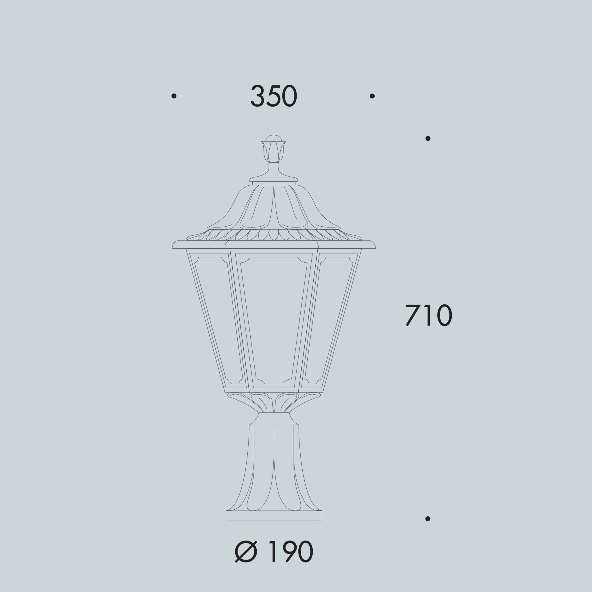 Lot-Noemi Hexagonal Wall Top Dimensions