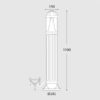 Fumagalli outdoor Sauro Classic Bollard Light Dimensions