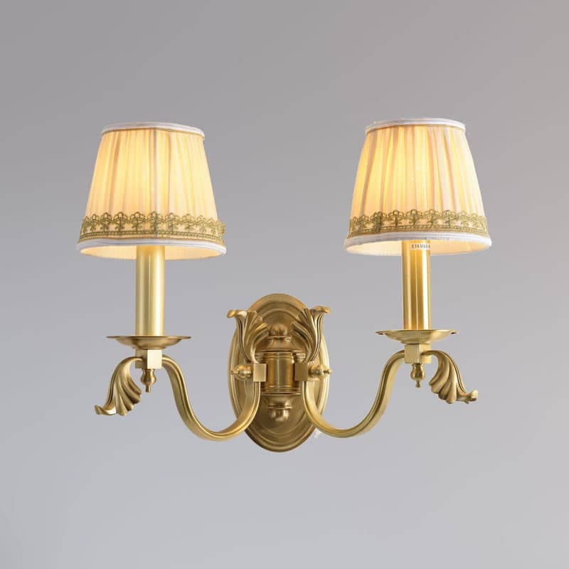 Traditional Vintage Lampshade Double Wall Light