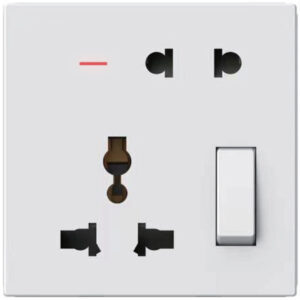 2Pin & Multi Socket with Switch M3-White