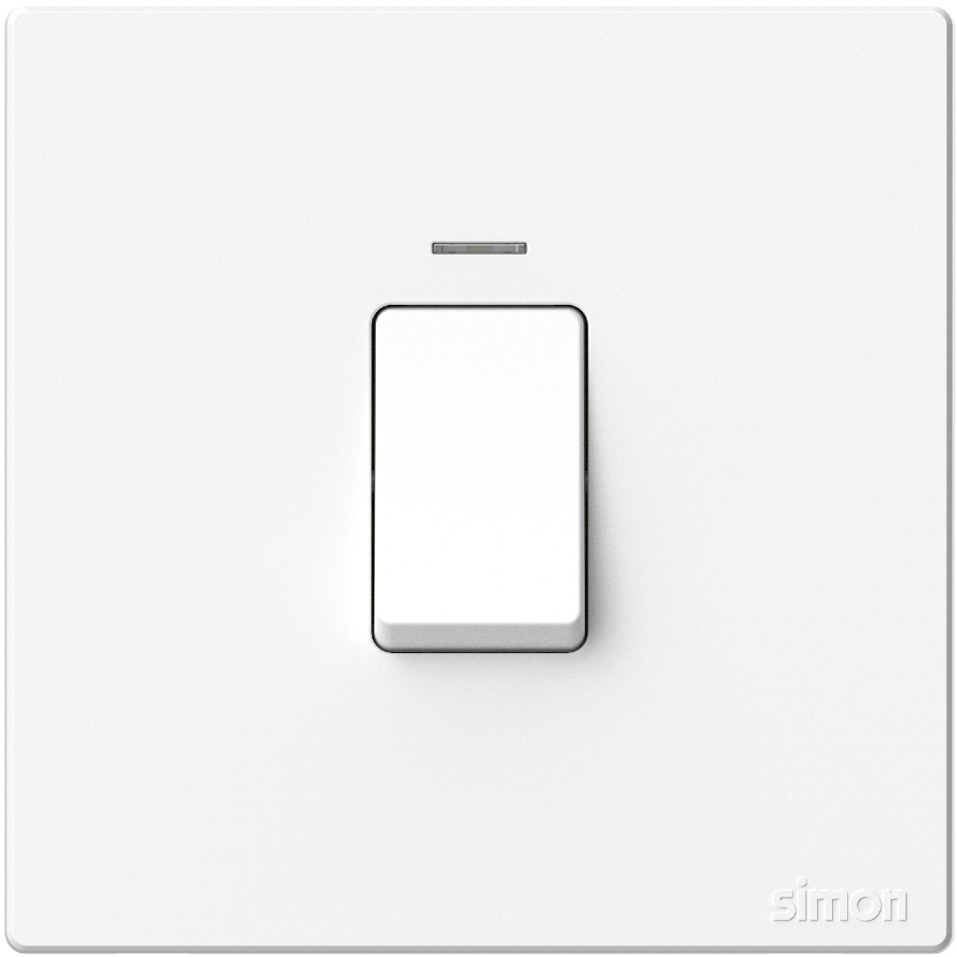 45A Double Pole Switch with LED M3-White