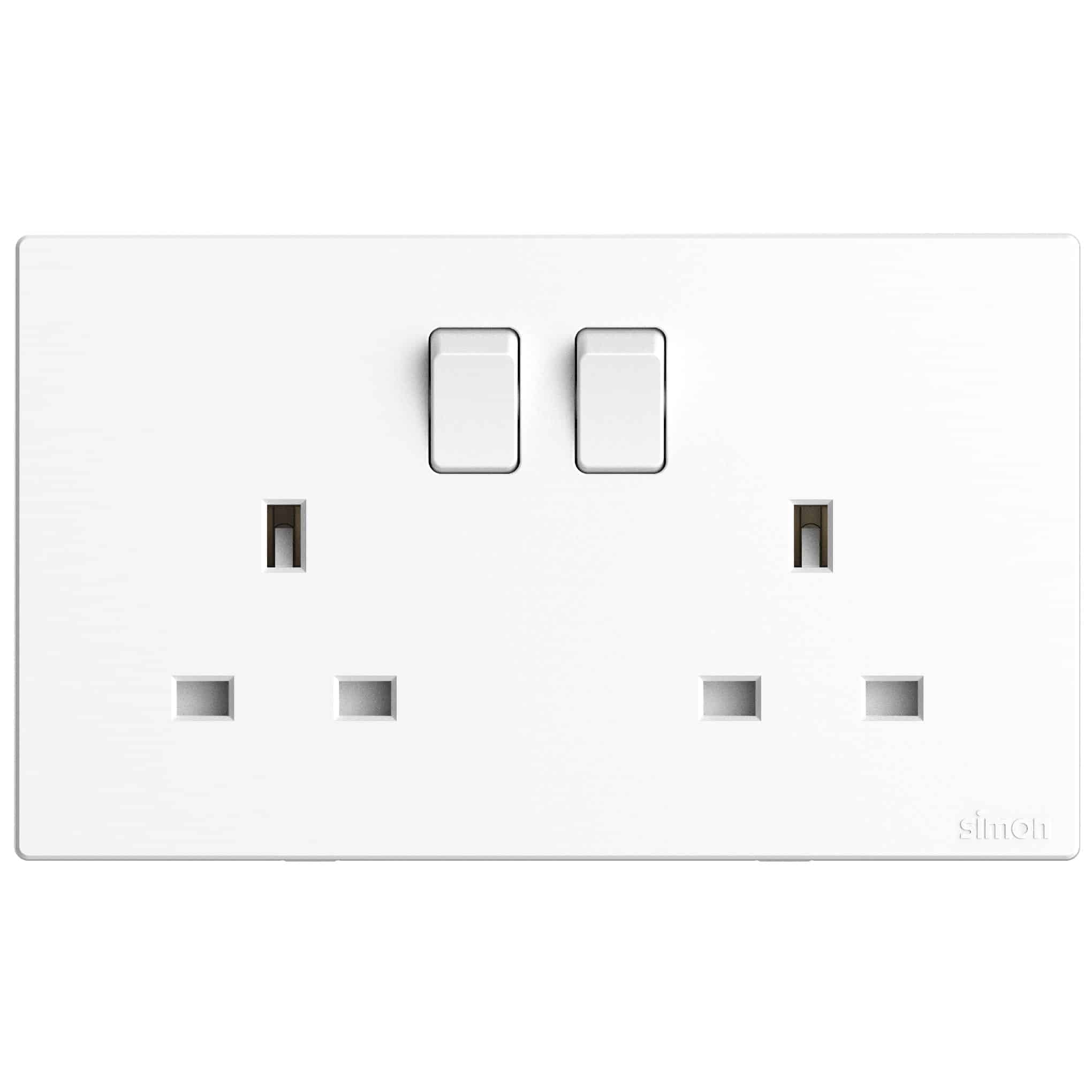 2G BS Switched Socket M3-White