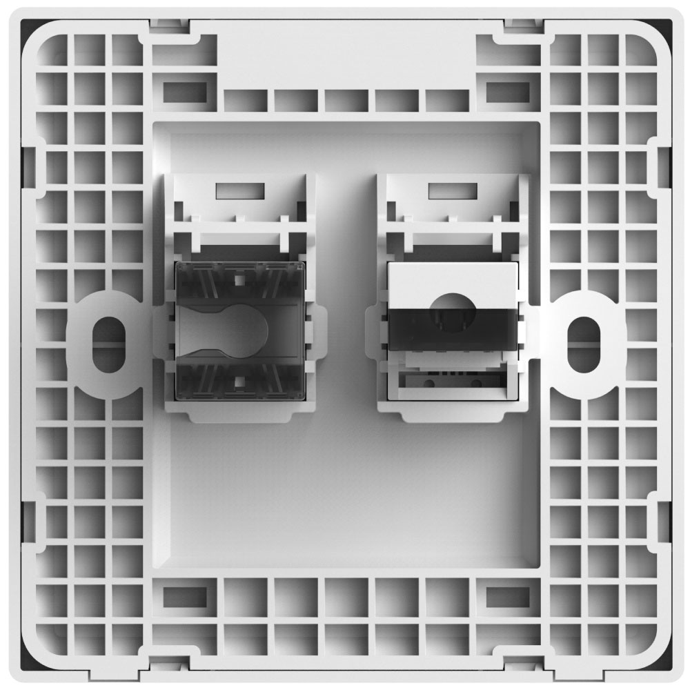 Telephone & Data Outlet Cat6 M3-White