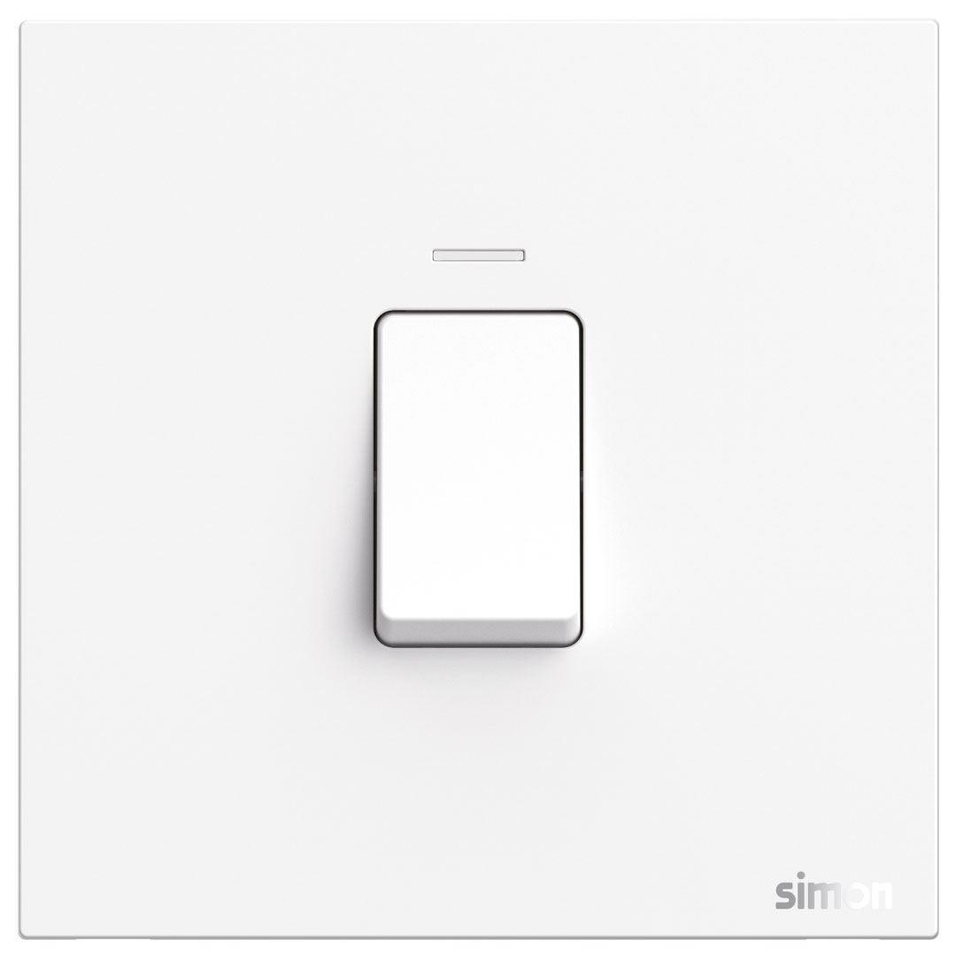 45A Double Pole Switch with LED M7-White