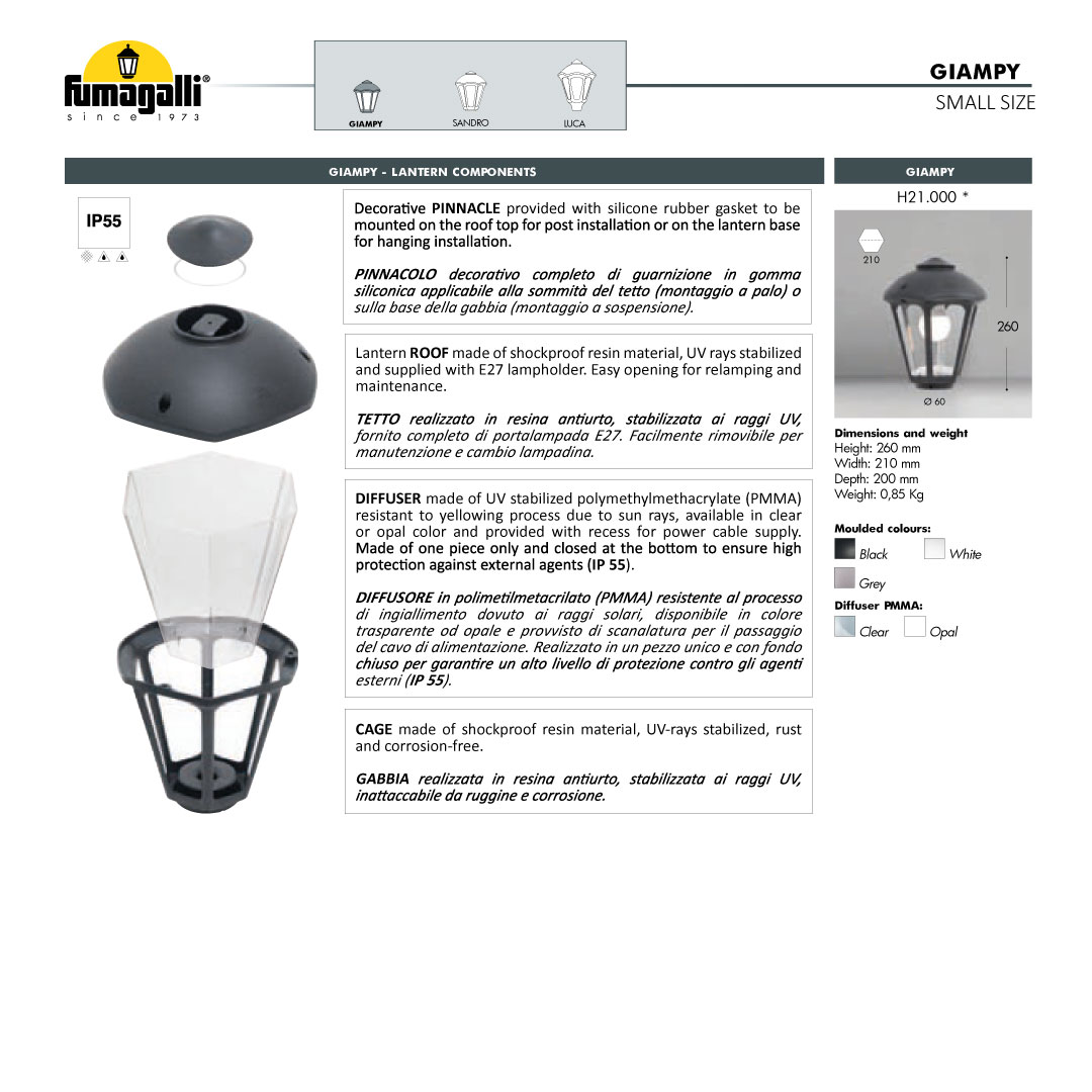 GIAMPY Lantern materials