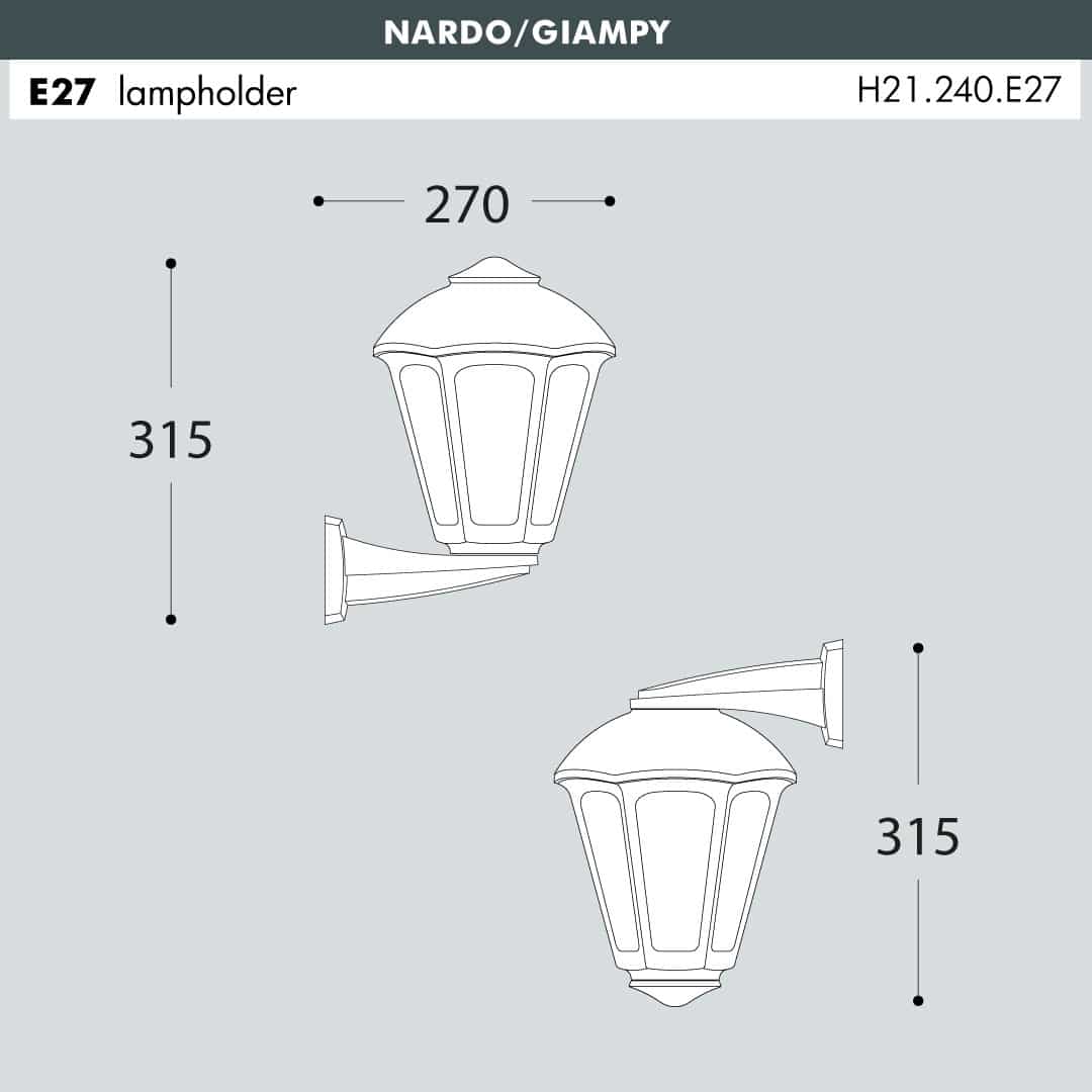 NARDO-GIAMPY Wall Light Sizes