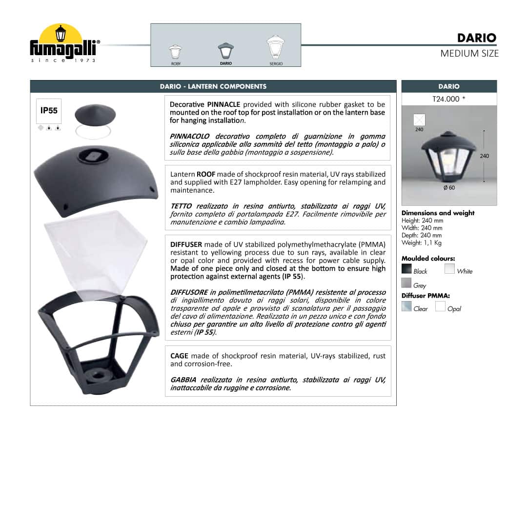 Dario Lantern materials