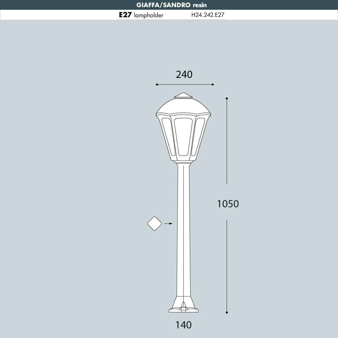GIAFFA-SANDRO Bollard Light Sizes