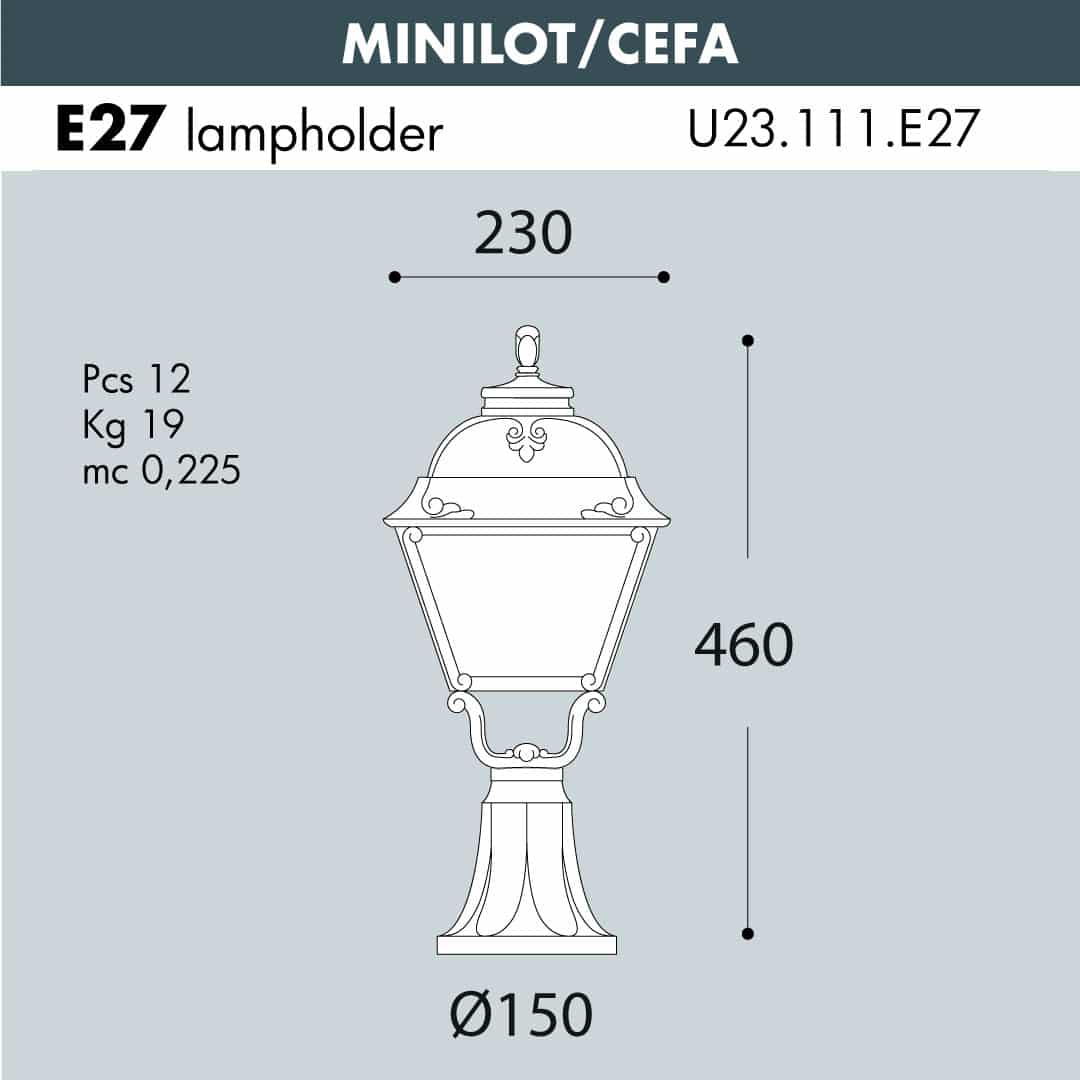Minilot Cefa Standing Lantern Sizes