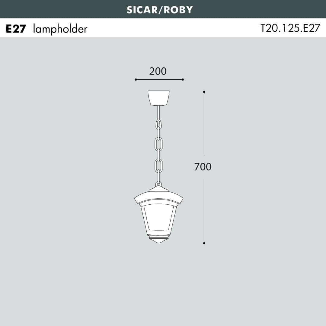 SICAR-ROBY Hanging Light Sizes